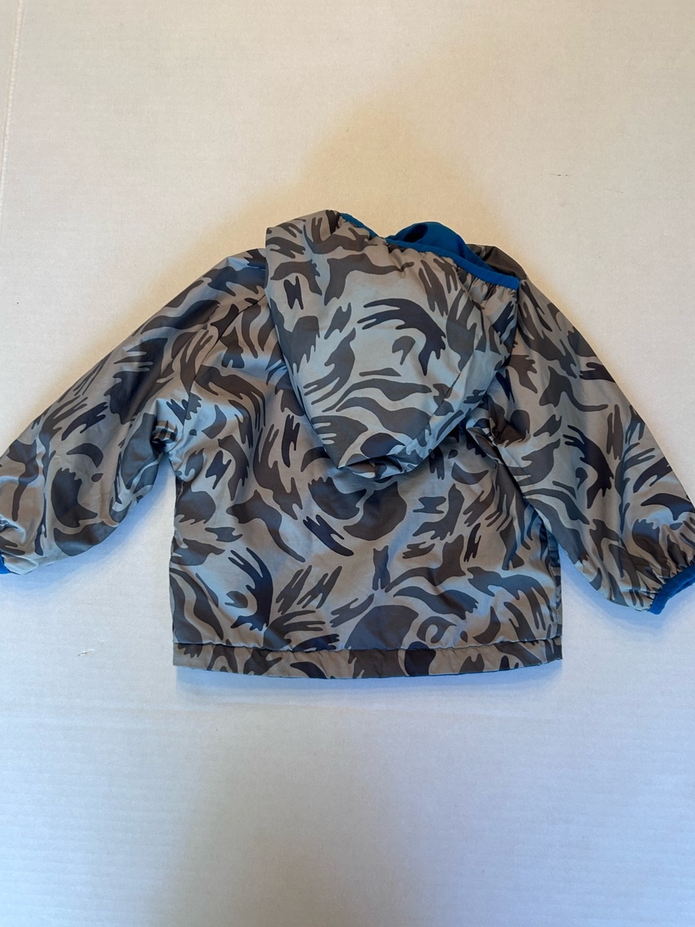 Patagonia Baby Reversible Puff-Ball Jacket Blue Gray Camoflage Boys Size 3 - Picture 5 of 12